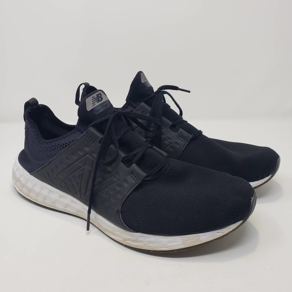 New Balance Mens Fresh Foam Cruz Running Shoes Sneakers Size 14 Black White